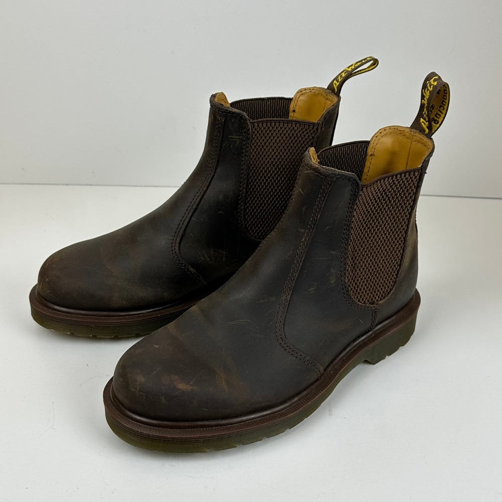 Dr. Martens 2976 Chelsea Boots Brown Crazy Horse Leather Mens 5 Womens 6